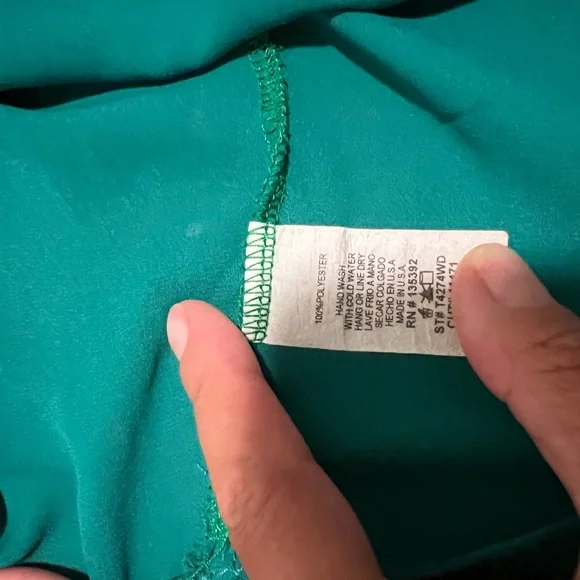 S-Twelve Made in USA Emerald Green Oversized Dolman Sleeve Blouse 3X - Picture 5 of 6